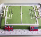 Dobošová torta - futbalové ihrisko